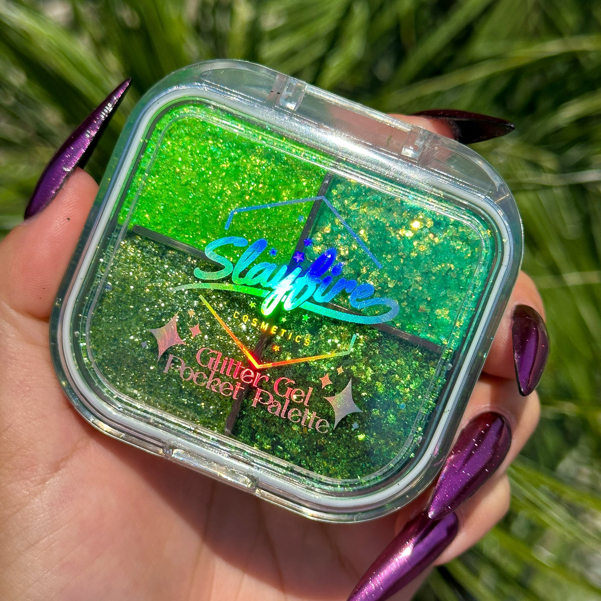 Slayfire Cosmetics Green Means Glow! - Glitter Gel Pocket Palette