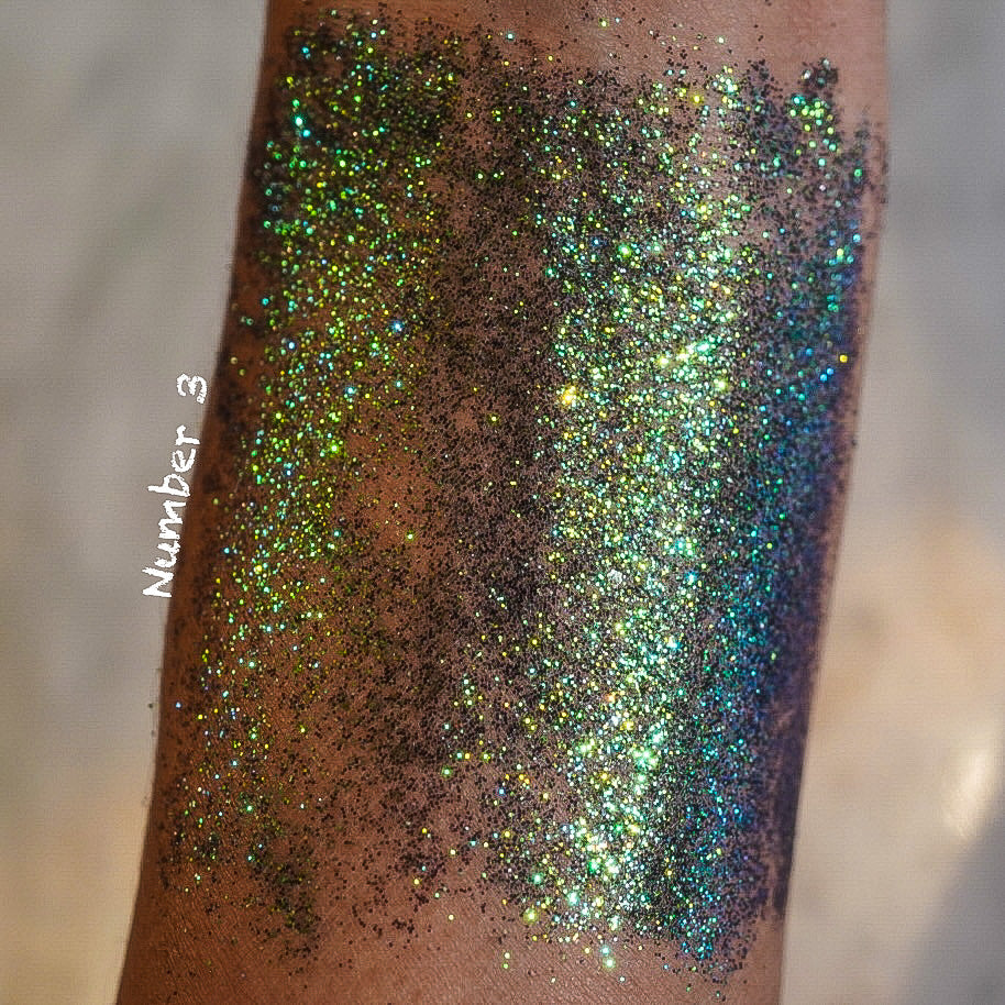 Number 3 Glitter Gel