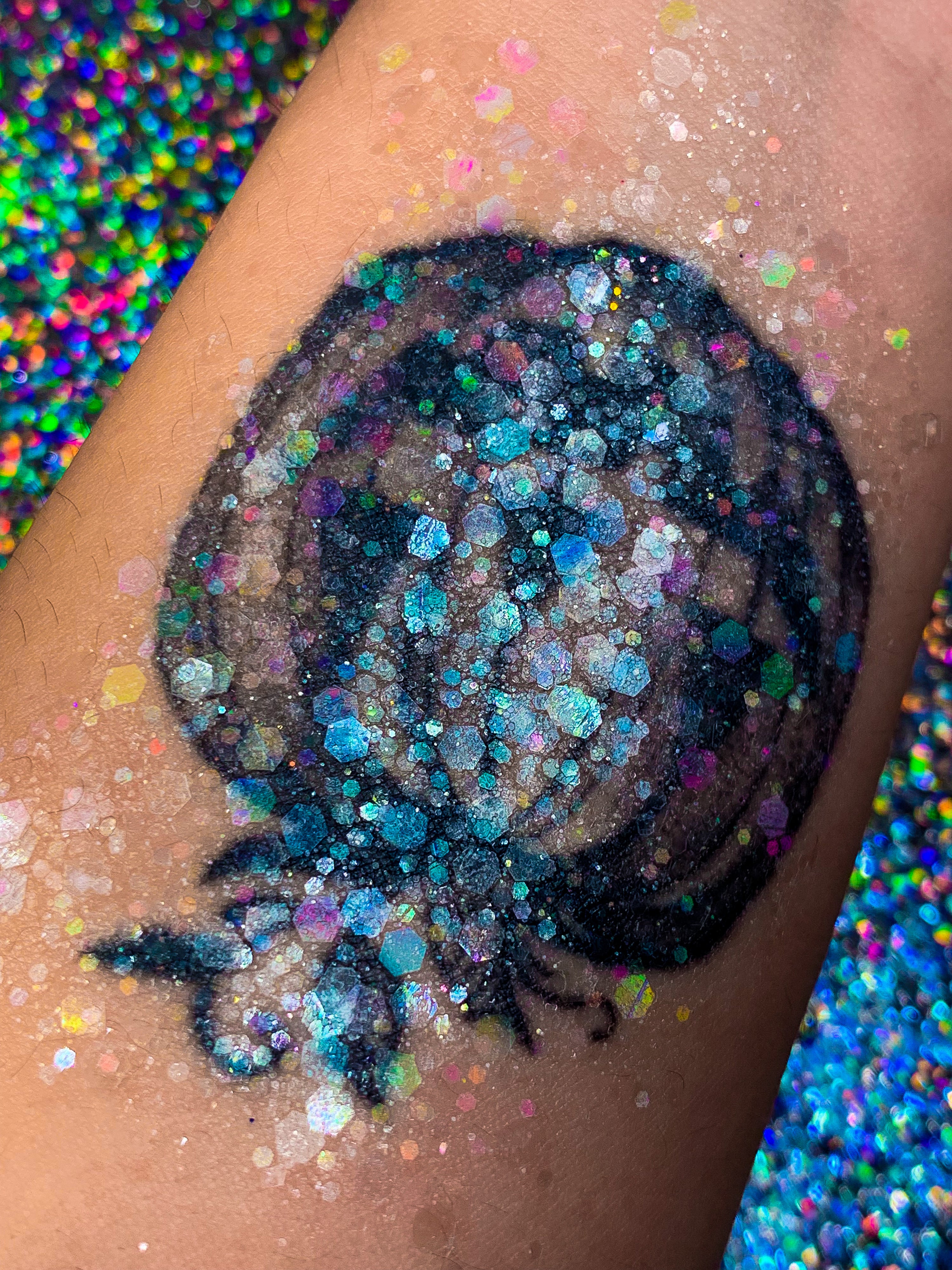 Rainbow Road Glitter Gel